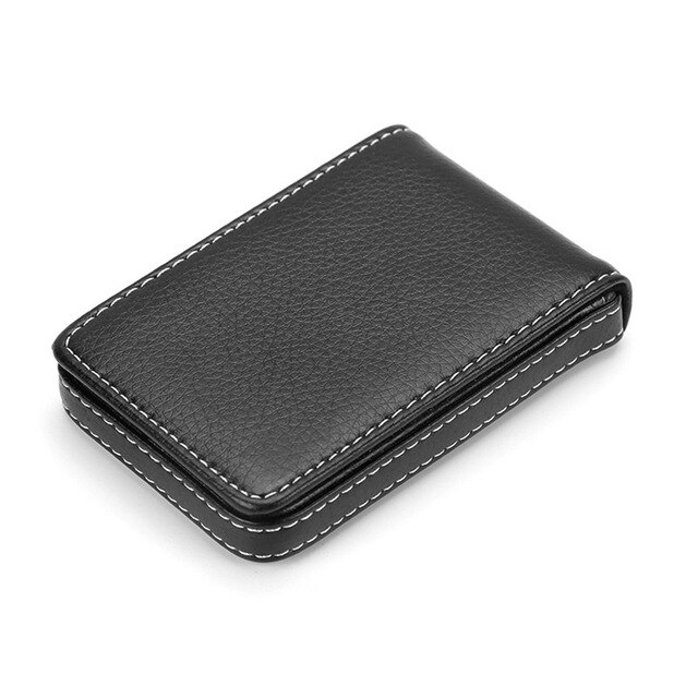 Card Holder Men's Card Id Holders Magnetic Card Case Box Mini Credit Card Holder Coin Purse Wallet: Black