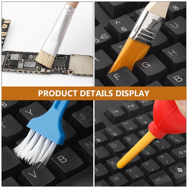 10 Uds computadora cepillo para limpieza de teclado es cepillo para limpieza de teclado Kit de herramienta