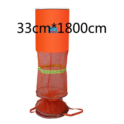 Draagbaar visnet rondvis garnalen gaas kooi vissen: Oranje 33cm x 1800cm