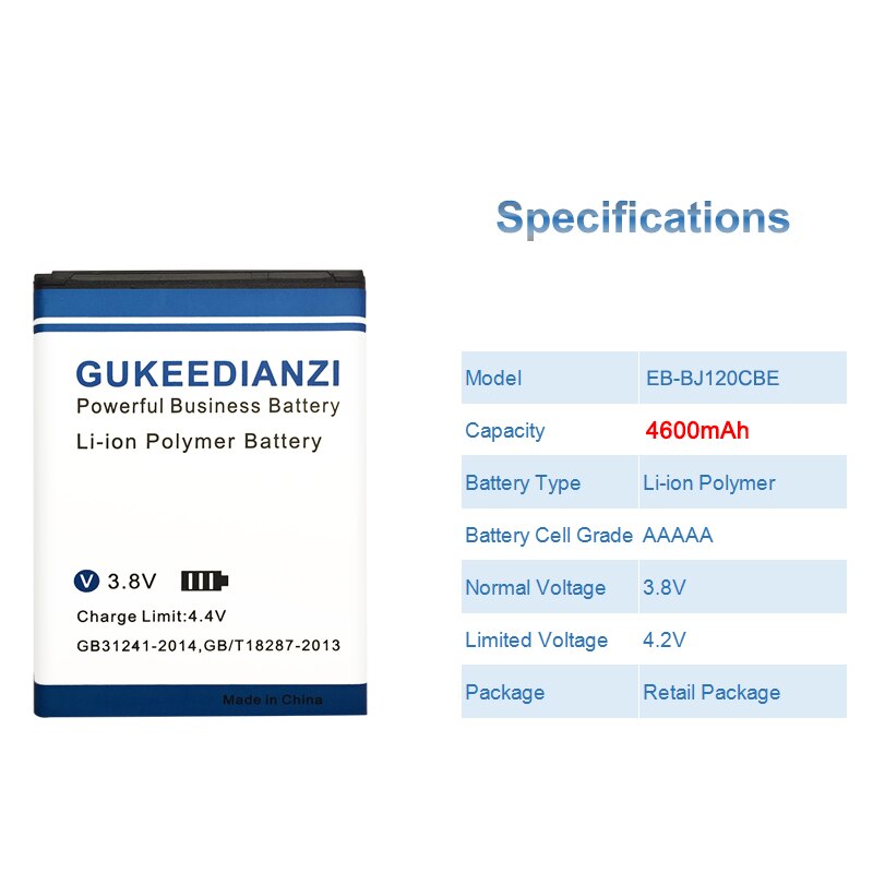 GUKEEDIANZI Battery For Samsung Galaxy Express 3 J1 SM-J120A SM-J120F SM-J120F/DS J120 J120h J120ds EB-BJ120CBU EB-BJ120CBE
