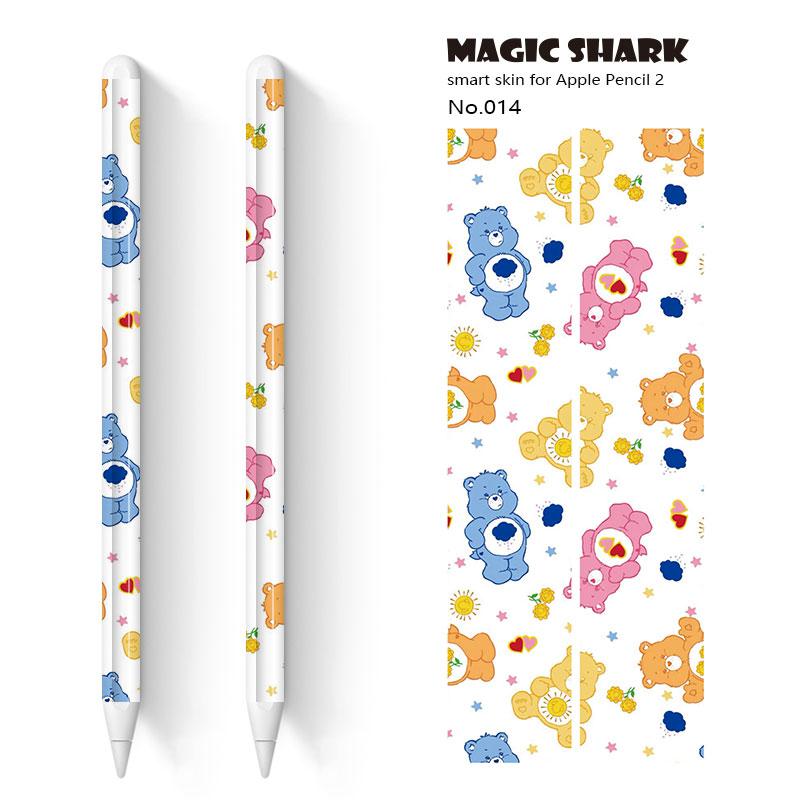 2pcs/lot for Apple Pencil 2 Stickers Scratchproof Cute Cartoon Ultra Thin Stickers Touch Stylus Pen Sticker Paper: 014