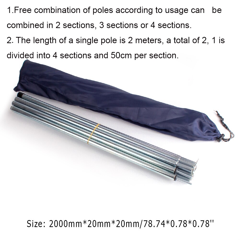 Outdoor Camping Fiberglass Tent Pole Spare Replacement Tents Accessories Glass Fiber Tent Pole: Type A Awning Rod