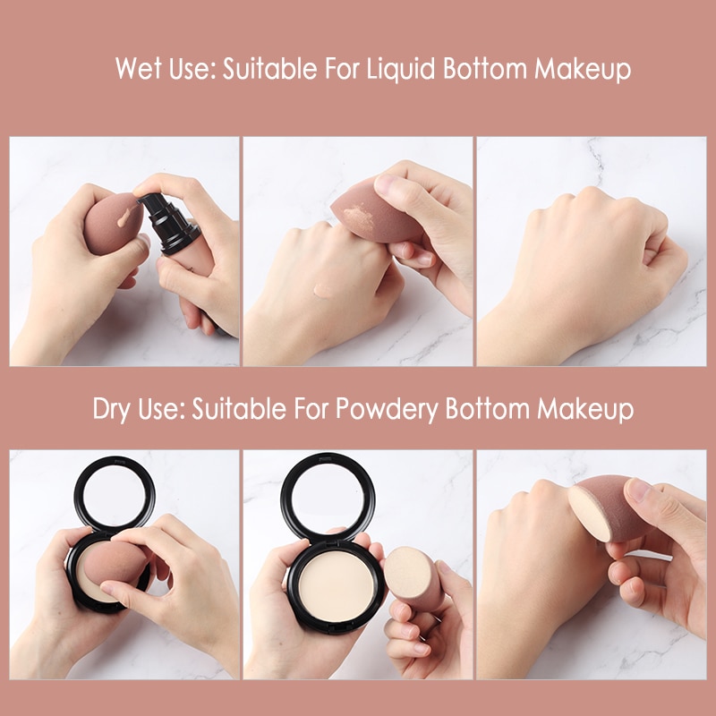 Imagic ovo seco e molhado não-látex, água de imersão torna-se maquiagem base cosmética esponja beleza pó