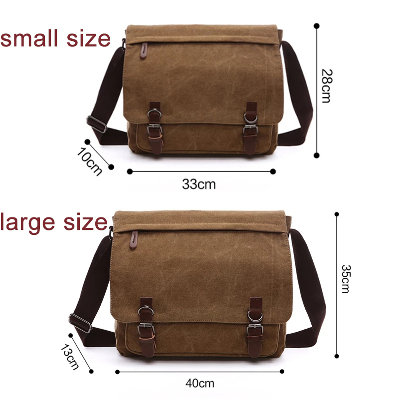 Männer Leinwand Umhängetasche Vintage Business Casual Reise Schulter Tasche Laptop Umhängetaschen Für Mann Bolso Hombre Retro Männlich