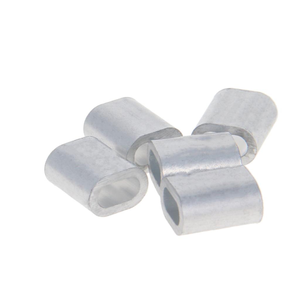 20/80/50/100Pcs Elliptische Aluminium Mouw Aluminium M2.5/M3/M4/M5/M6mm Totale Lengte 2.7/3.3/4.4/5.4/6.6Mm