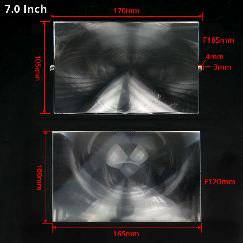 Diy Telefoon Projector Fresnel Lens Optische Pmma Draad Condenserend Lenzen Scherpstellen Lentes 3.5Inch ~ 7 Inch Zelfgemaakte Projector: WIT
