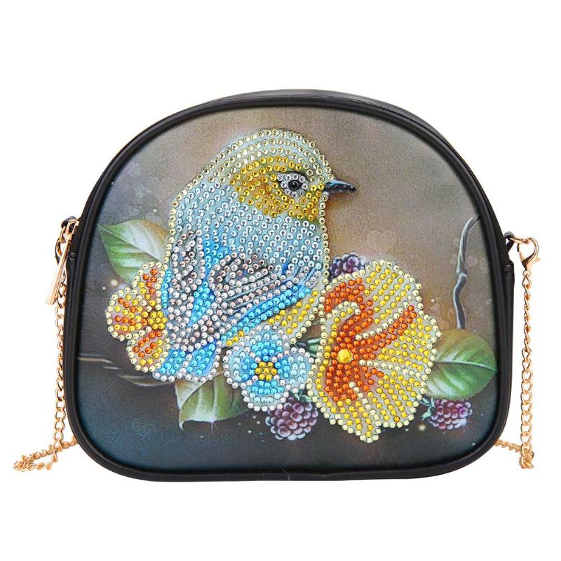 DIY Flowerpot Special Shaped Diamond Painting Leather Chain Shoulder Bags: F