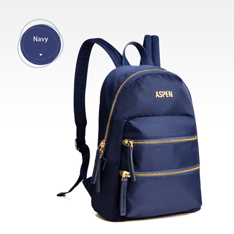 AspenSport-Mochila universitaria para chica, de señorita morral, bolso de viaje de para mujer, mochilas de lona para niño: navy