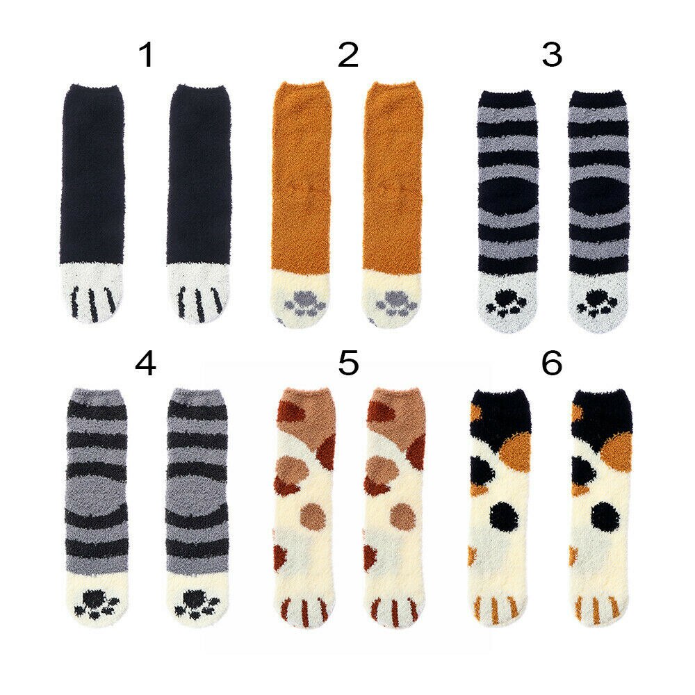 Socks Ladies Socks~ Cat Paw Soft Warm Bed Women 1 Thickening