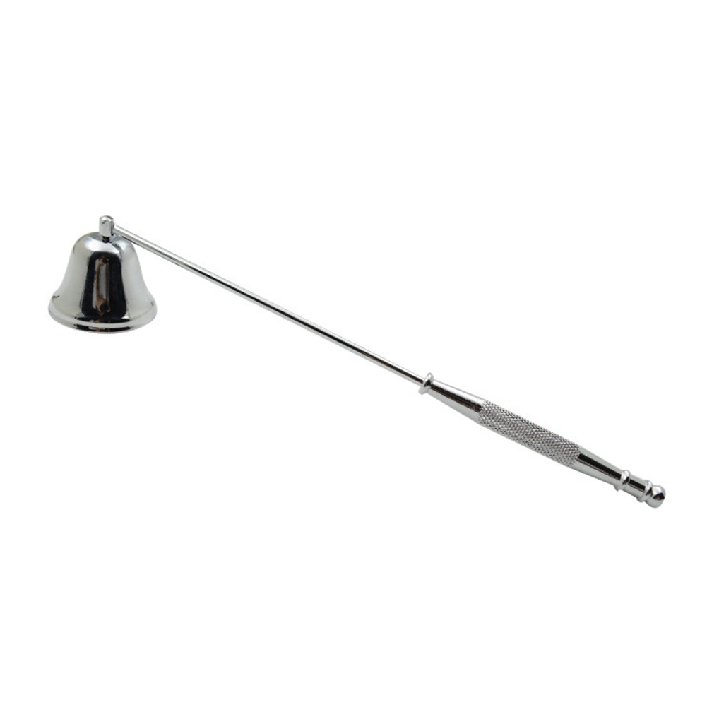 Allume-bougies en acier inoxydable, Vintage, éteindre en toute sécurité, couverture de Banquet, outil de décoration en forme de cloche, longue poignée pour la maison: Silver