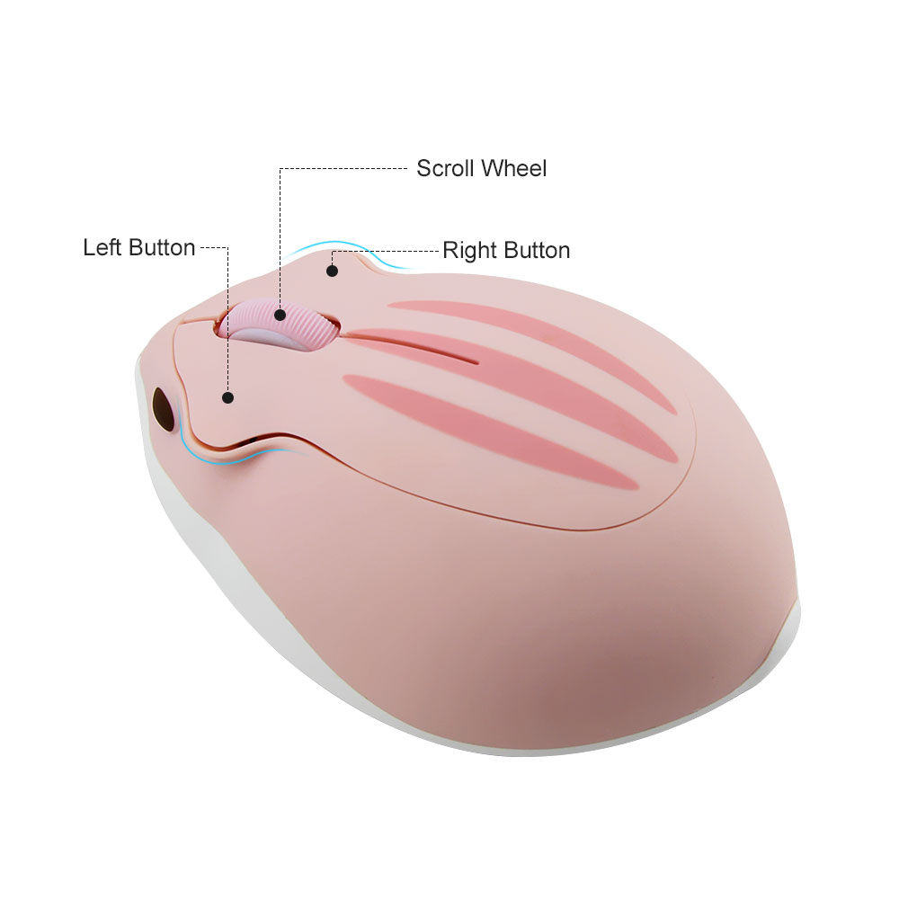 Cute 2.4G Wireless Mouse Ergonomic Optical USB Mice Kawaii Gaming Cartoon Hamster Mouse For PC Laptop Tablet Computer Kid