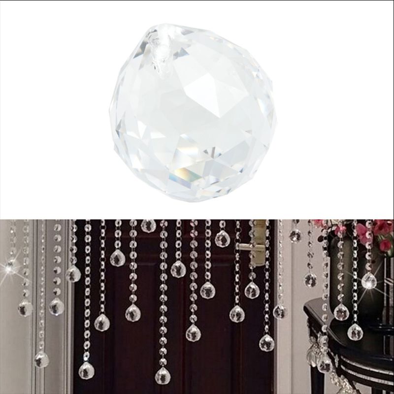1Pc Klar Kristall Ball Lampe Prisma Regenbogen Sonne Fänger Hochzeit Dekor Hause 20mm