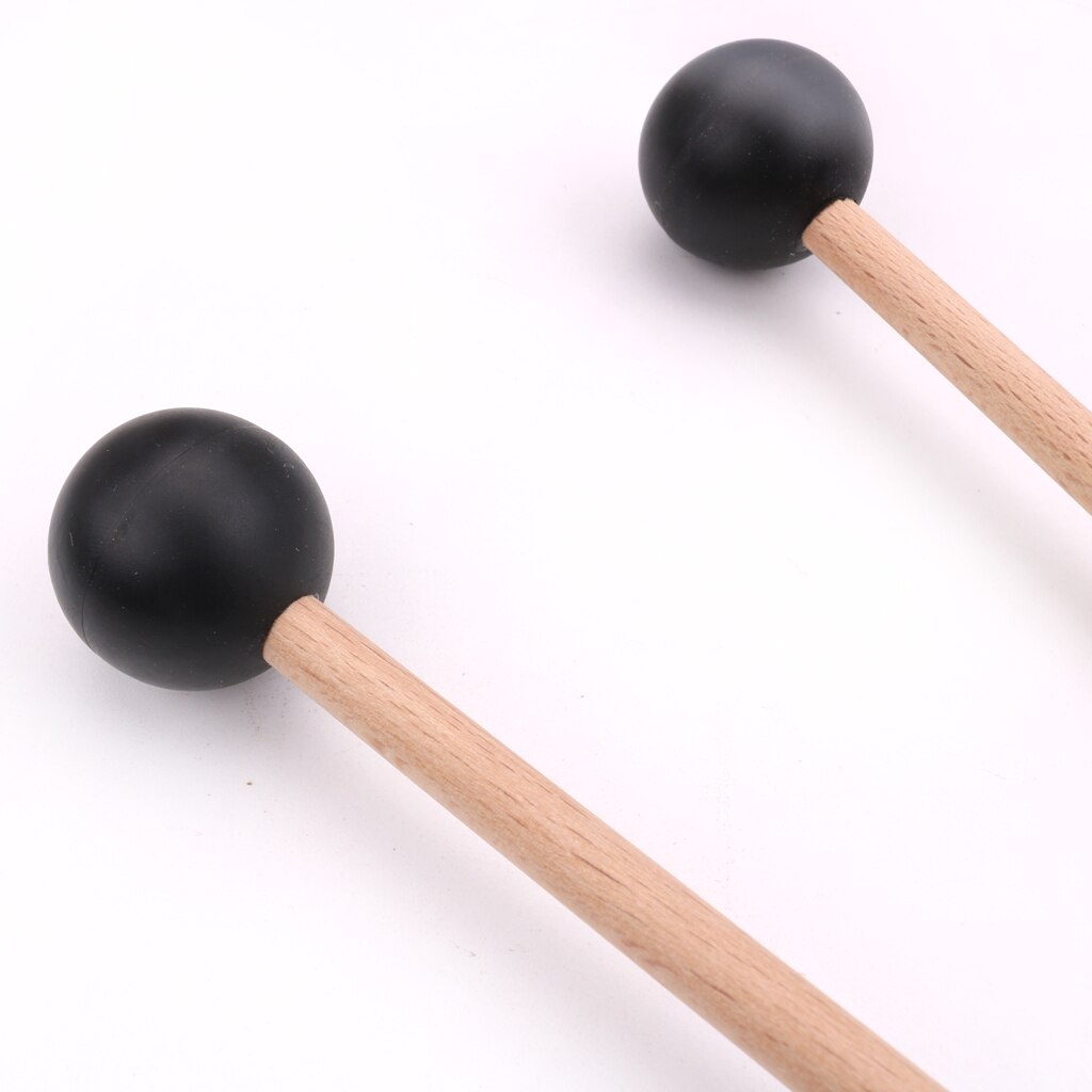 Pack of 2 Rubber Marimba Hammer Drum Sticks Xylophone Mallet Drumsticks Percussion Instrument Parts for Adults