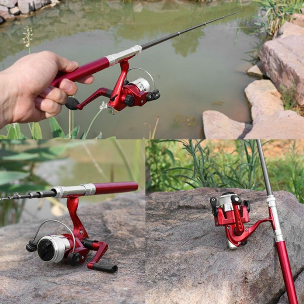 OUTAD Super Lightweight Portable Pen Rod Fishing Set Mini Telescopic Fishing Rod Pole + Reel Pocket Fishing Reel Accessories
