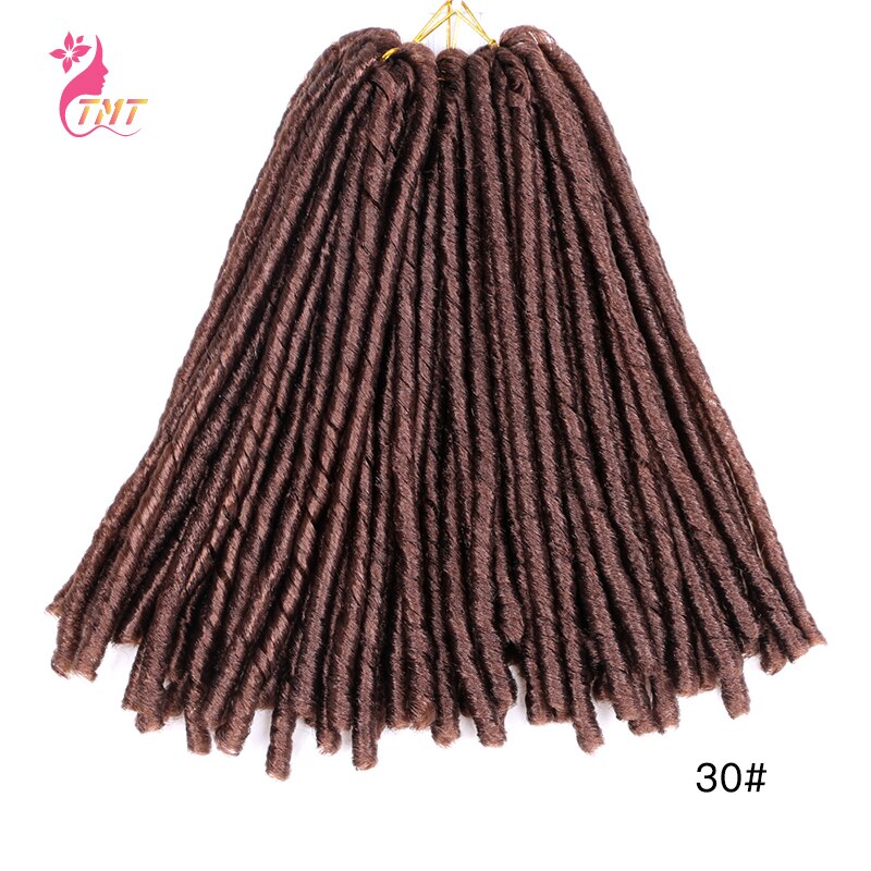 Trenzas de pelo trenzado de ganchillo para mujer, pelo sintético suave de imitación, 14 pulgadas, trenzas de ganchillo Jumbo, extensiones de cabello TMT: 30