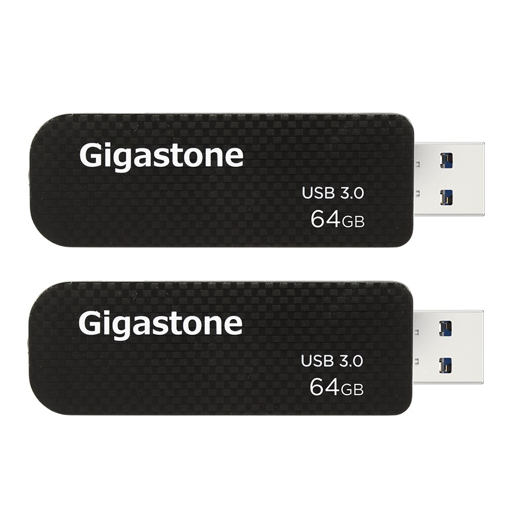 Gigastone Z30 128 Gb USB3.0 Flash Drive 2-Pack Capless Intrekbare Pen Drive Carbon Fiber Stijl Betrouwbare Prestaties