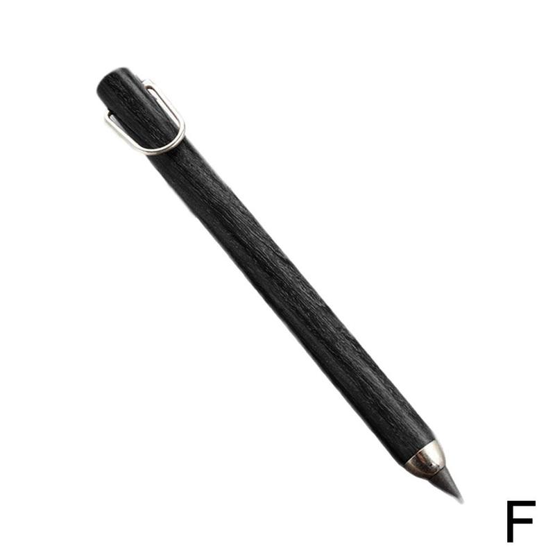 Unlimited Writing Eternal Pencil Wooden Without Ink Signature Pen Office Everlasting Stationery Pencil Business Supplies Pen: Ebony 3319