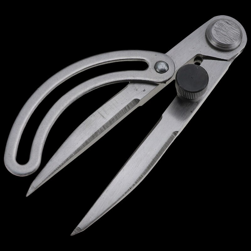 Brújula de espaciado ajustable para manualidades, herramienta giratoria de cuero para manualidades, trazador de bordes DIY, puntada de costura, herramientas de marcado de Metal y cuero: 100MM