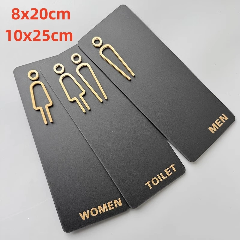 Door Sign Acrylic Restroom Ladies and Gentleman Toilet Sign Plate Mall Office Hotel Wash Room Toilet Reminder Signage Board