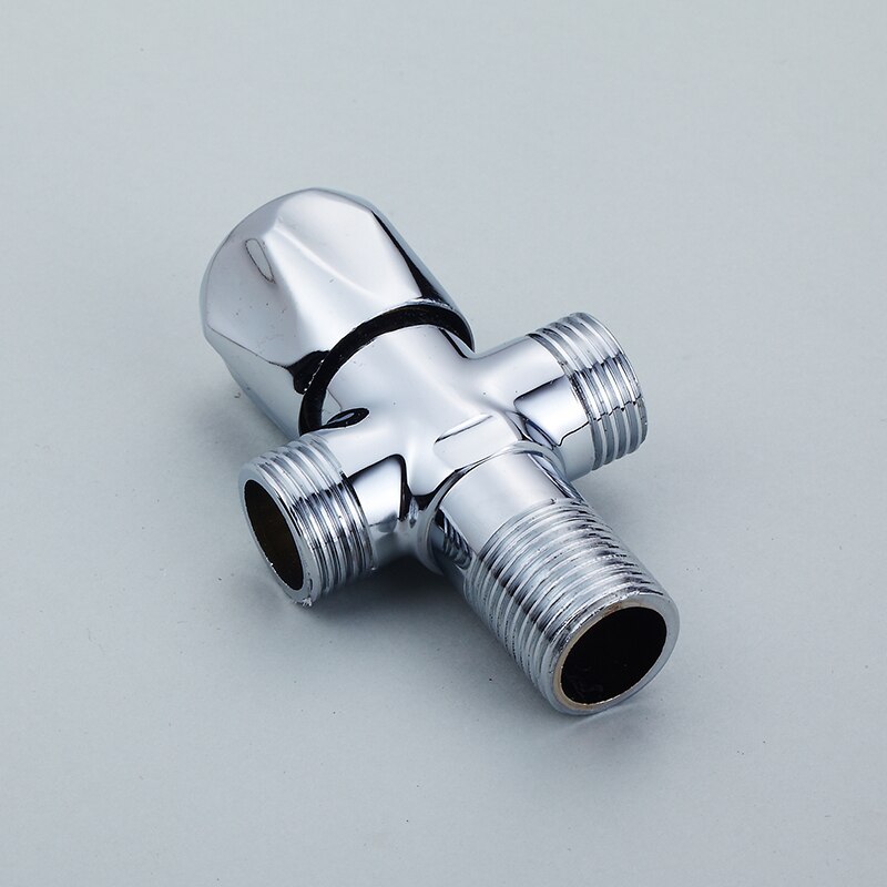 Sliver Three Waterways Switch Cold Water Angle Valve Faucet Torneira Faucet Accessories Kitchen Chrome Angle Stop Valve