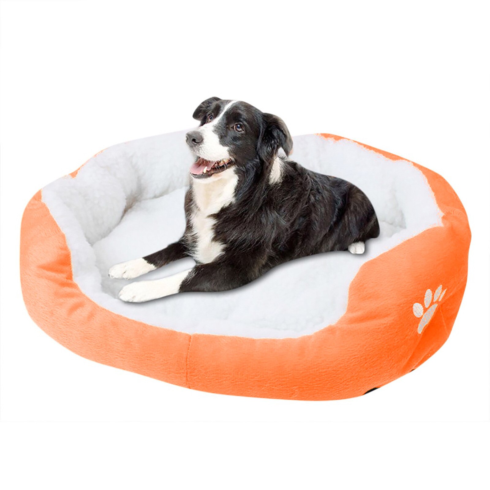 Kleine Pet Hond Kat Bed Puppy Kussen Huis Huisdier Zachte Warme Kennel Hond Mat Deken Puppy Warm Nest Slapen pad Mat Bed: Orange
