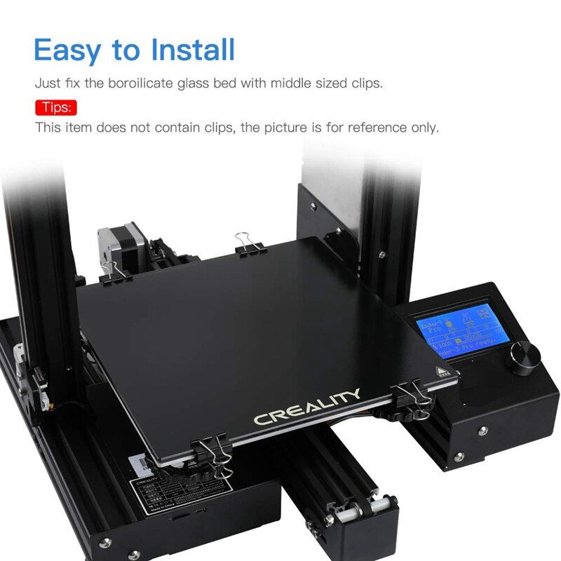 Creality 3D Printer Platform Tempered Glass Plate for Ender 3 Ender 3 Pro Ender 5 CR-20 Pro Bed Print Accessories