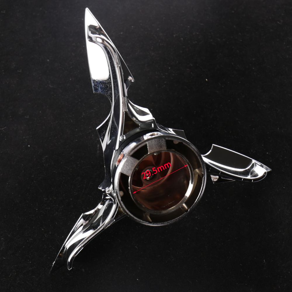 Chrome Spun Blade Spinning Axle Caps Chrome Fit Harley Motorcycle Sportster Road Glides Electra Glides