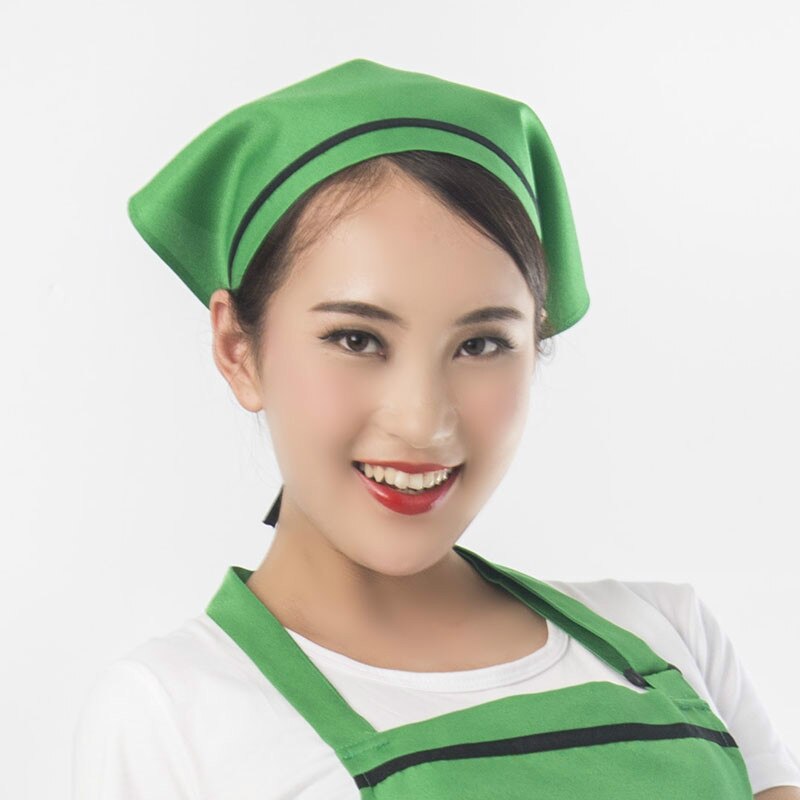 Chef Waiter Waitress Hat Food Service Caps Cafe Restaurant Work Cooking Cap Kitchen Bakery Catering Triangle Headscarf 10 Colors: 6
