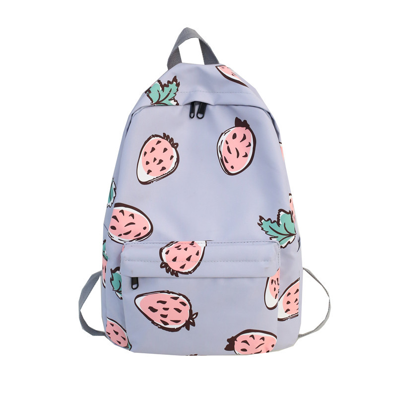 Atinfor femmes en Nylon mignon fruits impression sac à dos sac d'école pour adolescente étanche voyage sac à dos femme