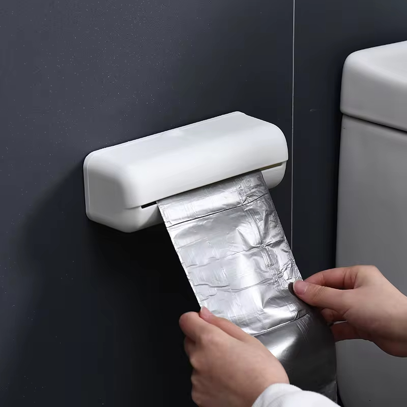 Caixa De Armazenamento De Saco De Lixo Montado Na Parede, Recipiente De Filme De Cozinha, Suporte De Sacos De Lixo, Dispensador De Sacos De Plástico, Organização do banheiro