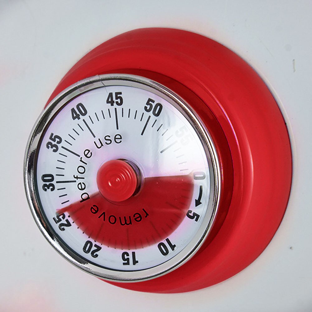 Magnetic Bottom Digit Retro Pointer Kitchen Timer Portable Large Dial Multi Use Reminder Cooking Count Down Mechanical Clockwork