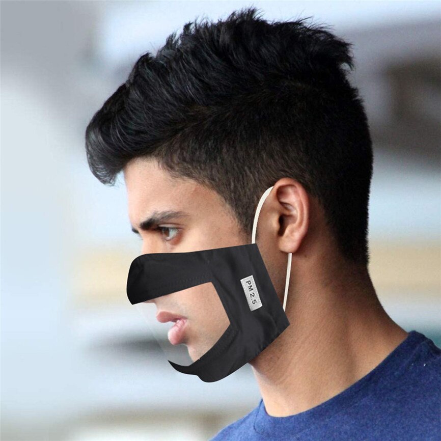 4pc Face Mas/k With Clear Window Visible Expression For The Deaf And Hard Of Hearing Transparent Screen Mouth Cover