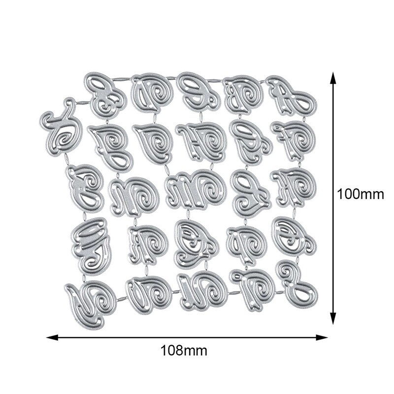 Eastshape Floral 26 Letters Metal Cutting Dies ABC Alphabet Stencil for DIY Scrapbooking Paper/photo Cards Embossing Dies: Default Title