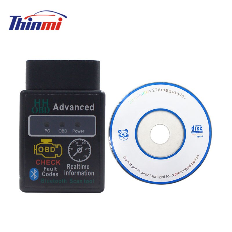 Obd2 2 obd2 elm327 v1.5 bluetooth can bus check engine outil de diagnostic automatique pour voiture adaptateur d'interface pour pc android