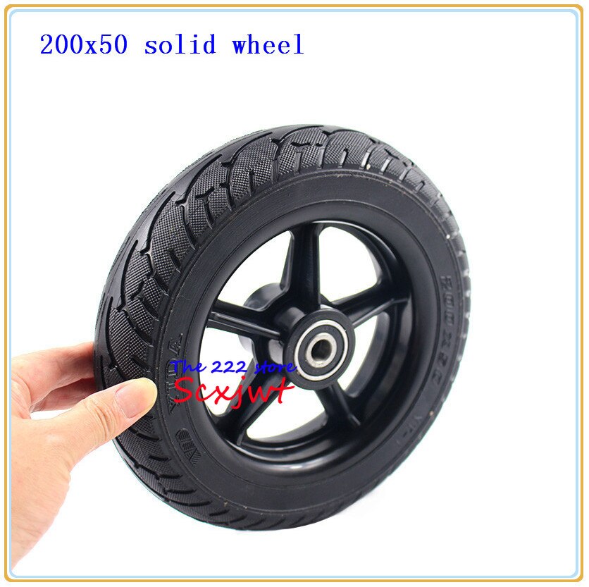 Electric Scooter Tyre With Wheel Hub 8" Scooter 200x50 tire Non-Inflation Electric Vehicle Wheel explosion-proof wheels