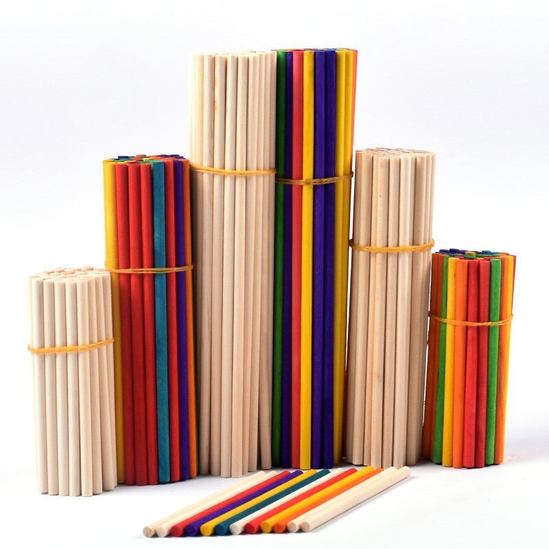 Wooden Craft Sticks Bulk, Wood Sticks for Crafts, Wooden Sticks for Crafting, Wood Dowels for Crafting Wooden Stick