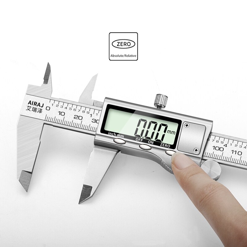 AIRAJ High-precision Digital Caliper Stainless Steel Long Waterproof Vernier Caliper Level Multi-function Measuring Tool