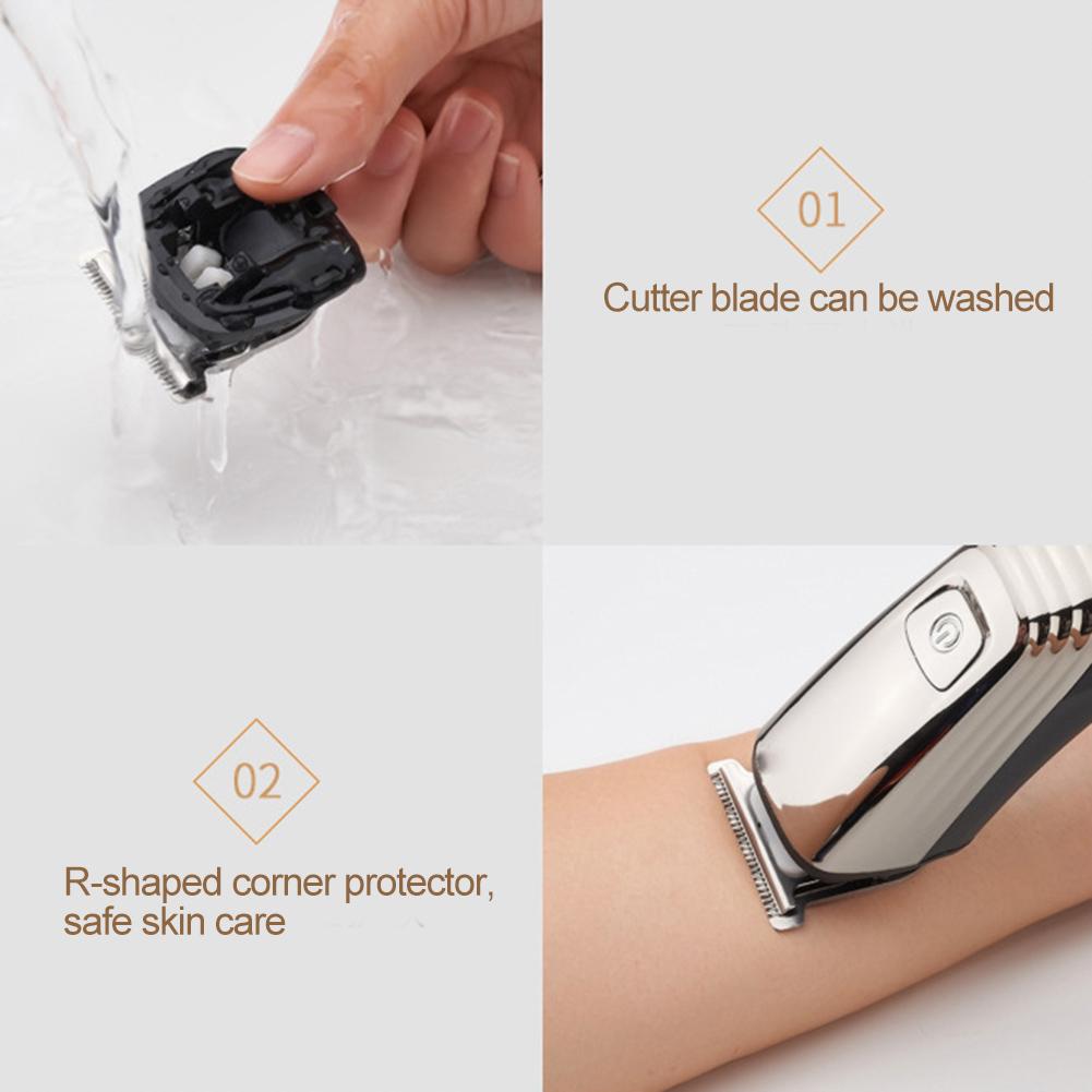 Tondeuse à barbe professionnelle étanche, rechargeable par USB, rasoir électrique pour couper les cheveux