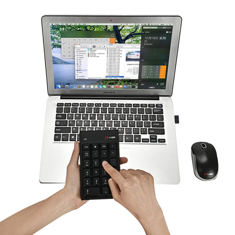 2.4G Auto-Link Wireless Numeric Keypad Number Keyboard &amp; Optical Mouse Combo Set For Desktops Laptops