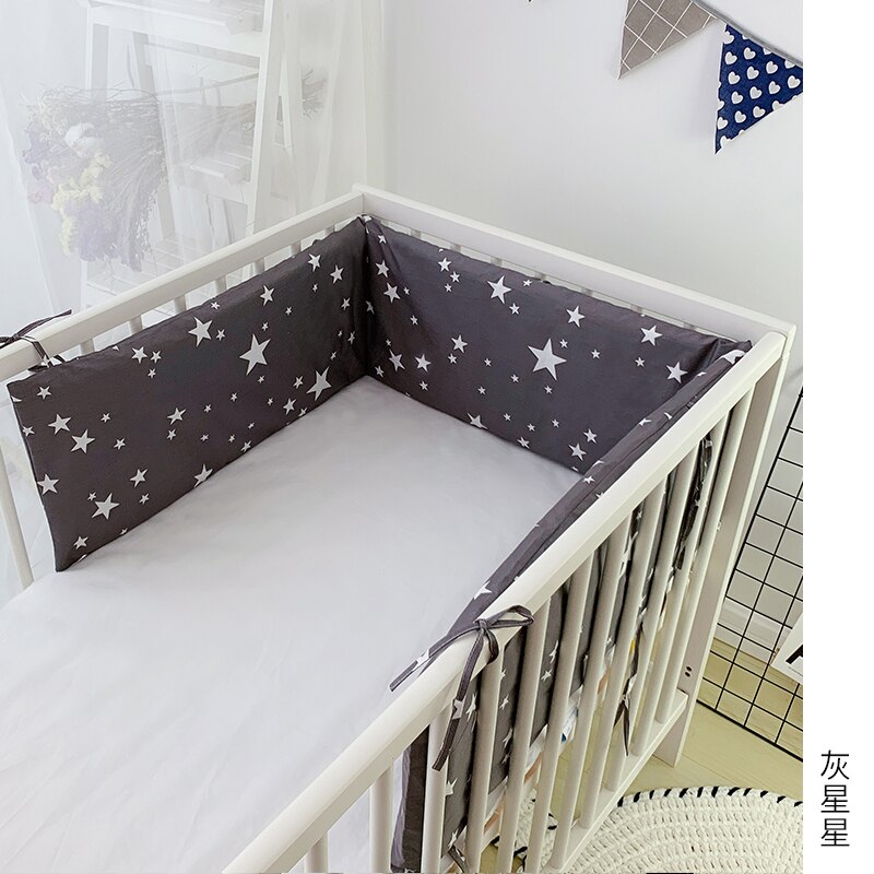 1 Pcs Baby Bed Protector Crib Bumper Crib Protector Kit De Berço Cot Bumper Room Decor 180 Cm Lengte 30cm Hoogte: Grijs