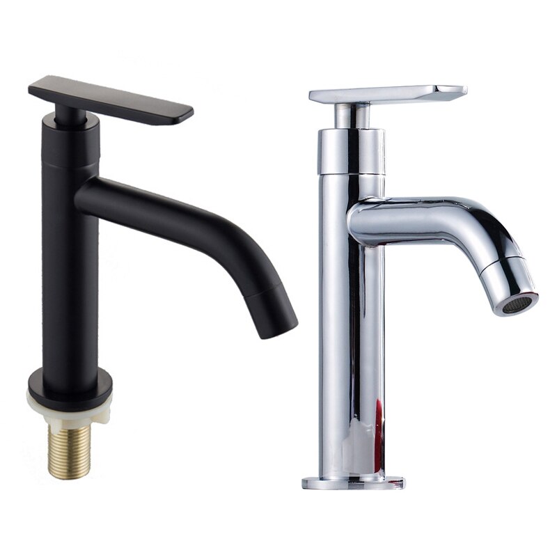 Moda matowy czarny srebrny bateria umywalkowa ze stali nierdzewnej umywalka robić łazienki kran pojedyncze zimne pojedynczy uchwyt wody z kranu