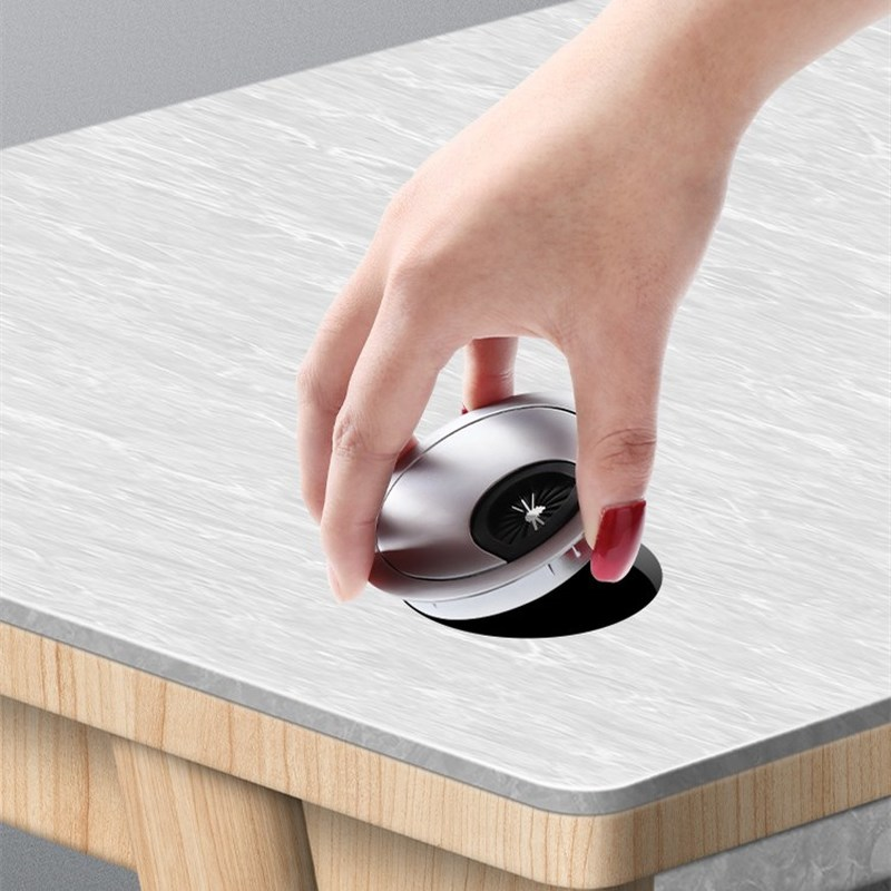 Zinc Alloy Cable Hole Cover Desk Cord Grommet Cable Pass Through Organizer 50/53/60mm Roun Line Holder Office desk accessories