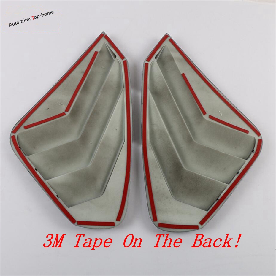 Rear Window Louver Spoiler Vents Cover Trim For TOYOTA RAV4 RAV 4 XA50 - 2022 ABS Black / Carbon Fiber Look Accessories
