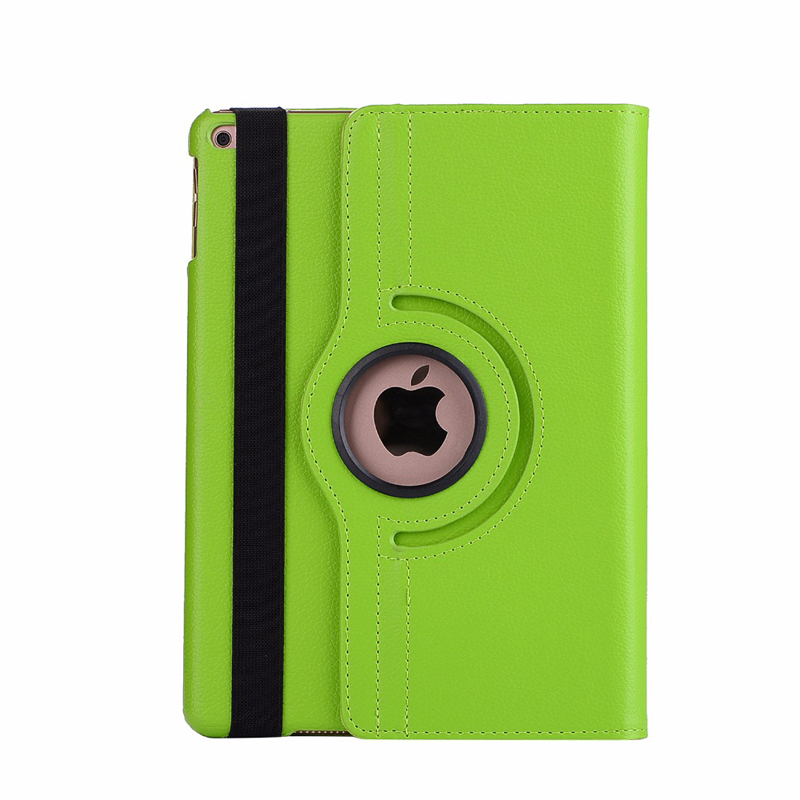 Para ipad Mini1/2/3 Funda para tableta con soporte giratorio de 360 grados Funda de cuero tipo Folio para ipad Mini 2 Mini 3 7,9 pulgadas Funda: green