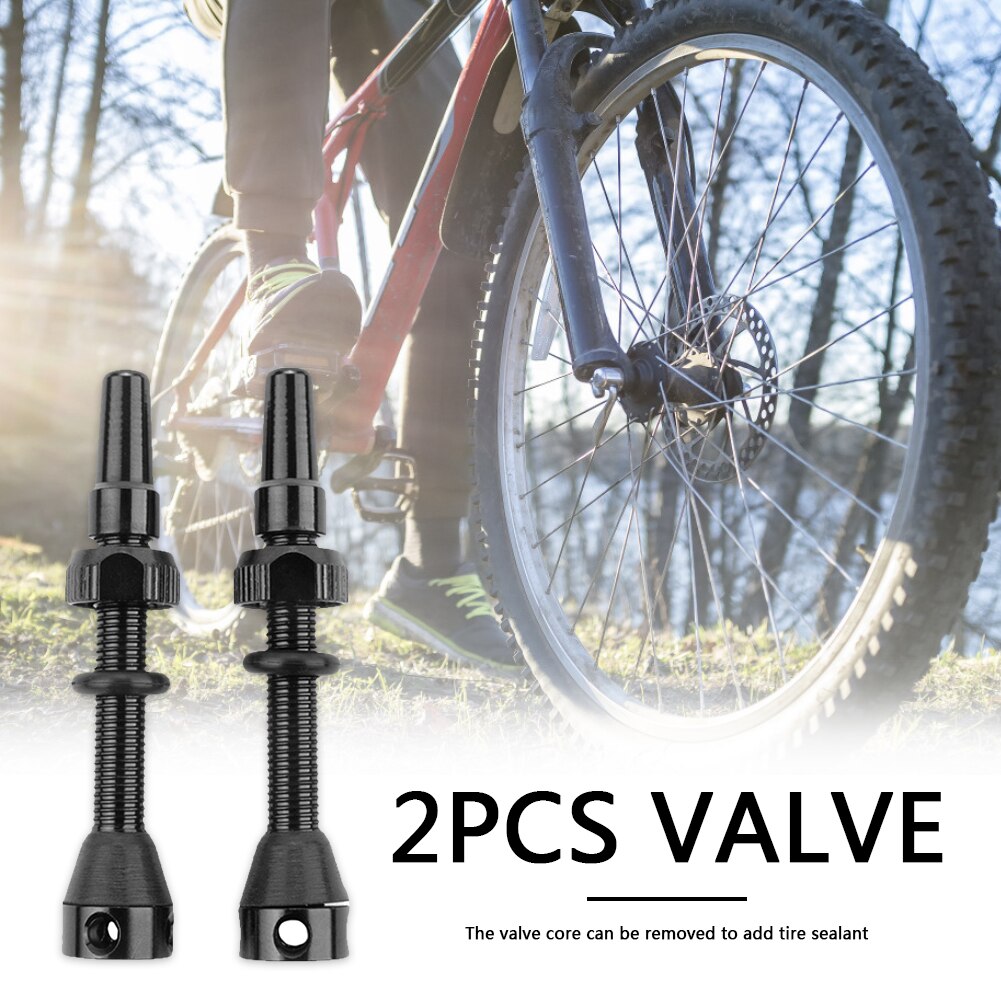 2 Stuks Mountainbike Valve Schroef-Op 40Mm Aluminium Tubeless Ventiel Fiets Band Ventiel Voor Fietsen fiets Accessoires
