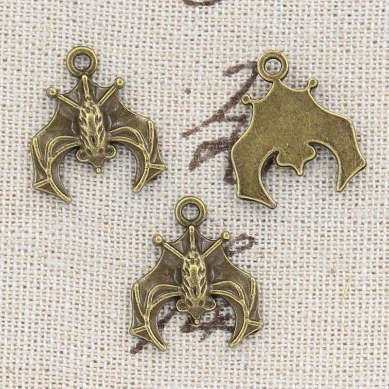 8 Pcs Charms Bat 20X17 Mm Antiek Maken Hanger Fit, Vintage Tibetaanse Brons Zilver Kleur, diy Handgemaakte Sieraden