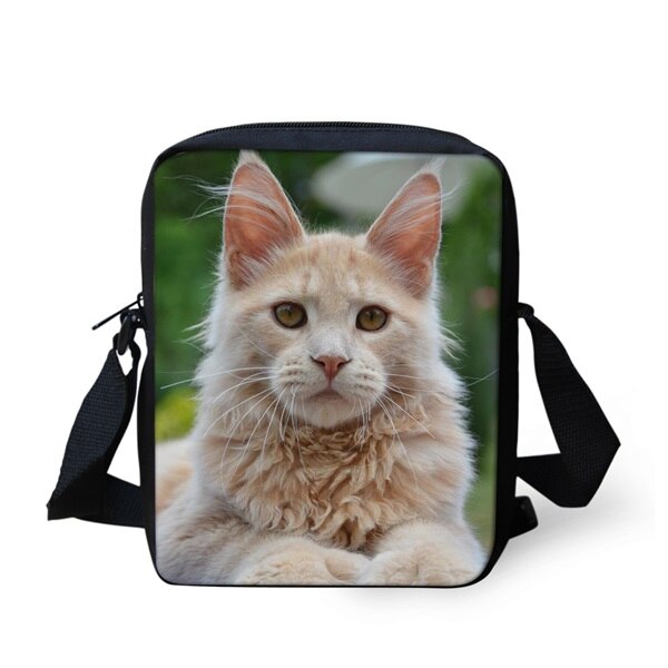 INSTANTARTS drôle sourire chat Maine Coon imprimer garçons filles Mini sacs décontracté maternelle cartables Kid école sacs à bandoulière: H9123E
