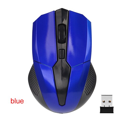 2.4G Wireless Mouse Super Slim Optical Wireless Mouse USB 2.0 Receiver Right Scroll Mice For PC Laptop Notebook Video Game Mouse: Blue