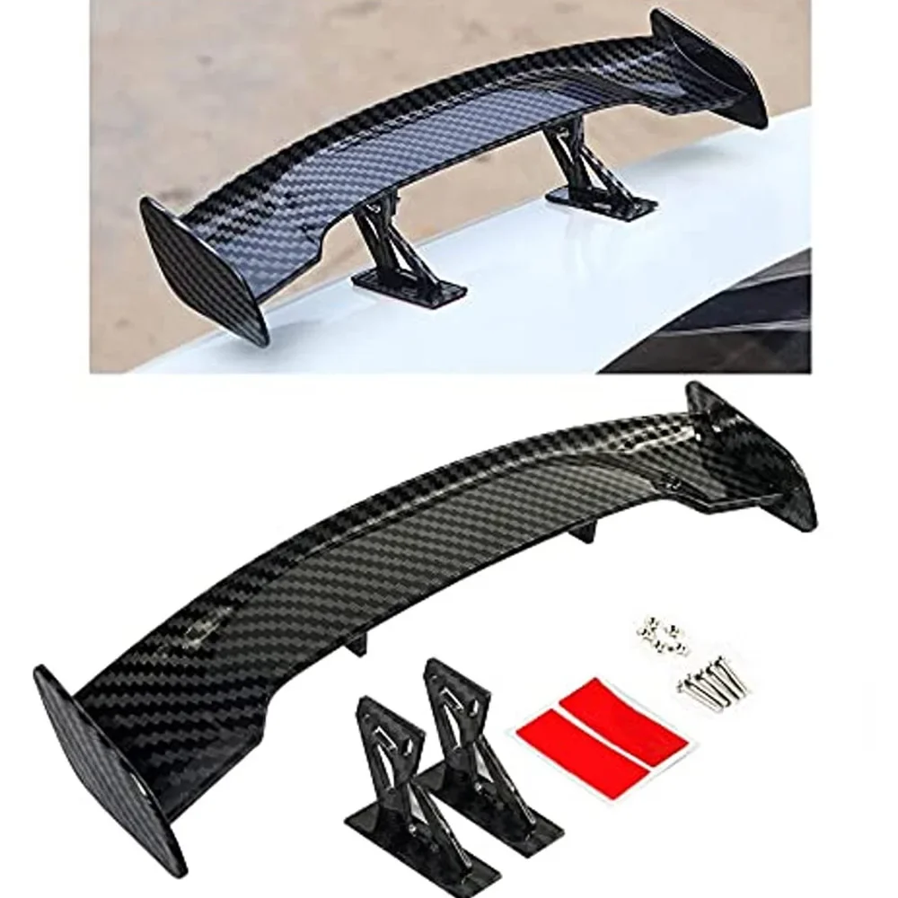 Alerón pequeño Universal para coche, mini alerón trasero con apariencia de fibra de carbono, modelo de alas traseras, decoración de estilo automático, accesorios para coche