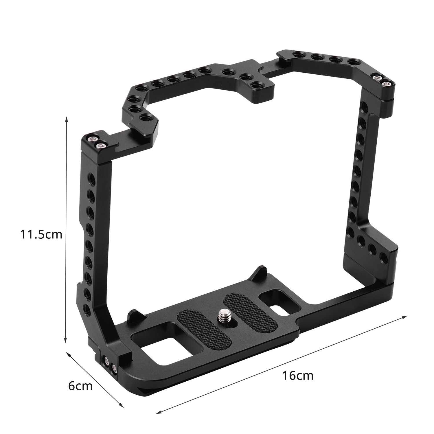 Fotografie Camera Cage Aluminium Met Dual Cold Shoe Mount 1/4 Inch Schroef Compatibel Voor Canon Eos 90D/80D/70D Dslr Camera